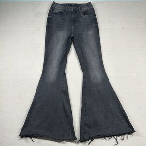 Judy Blue Jeans Womens 7/28 Super Flare Bell‎ Bottoms Charcoal Wash Gray